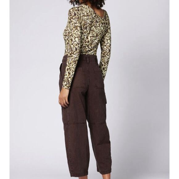 NWT Soft Joie Women Cersei Long Sleeve Top Medium Unique Neckline Chocolate Plum - Picture 3 of 14